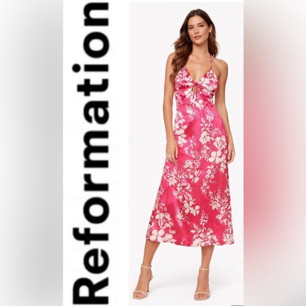 - Reformation Antoni floral silk dress- size 8 $348 NWT